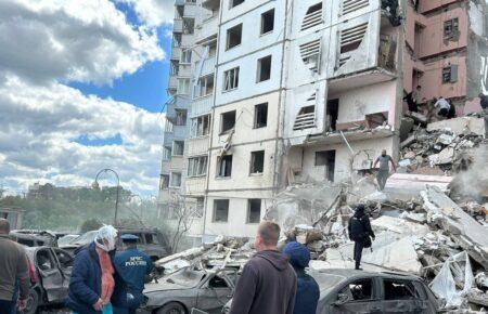 Росіяни визнали, що будинок у Бєлгороді пошкоджений внаслідок роботи ППО