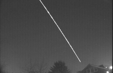 Київські аматори-астрономи зафіксували частину ракети, що падала на Землю