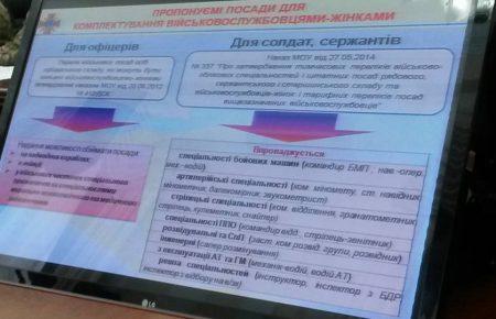 Жінки зможуть отримувати в армії «чоловічі» професії