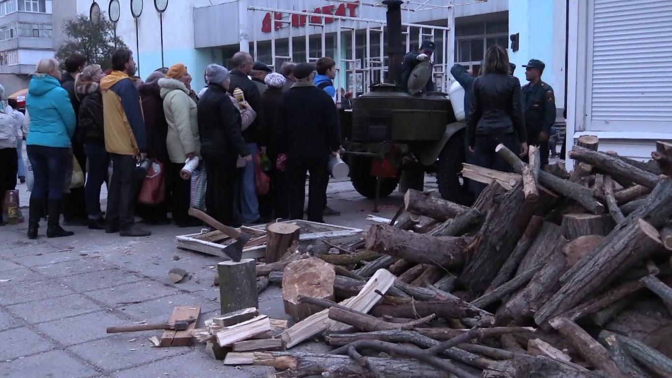 Город Щелкино в Крыму без света третьи сутки