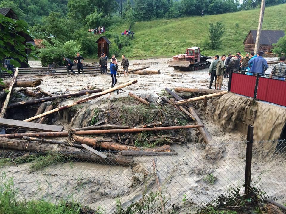 Шалені потоки води і бруду затопили 4 села на Закарпатті, — відео