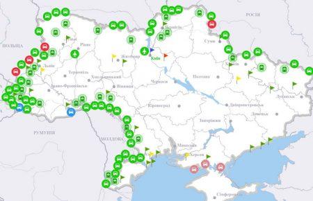 Оновлено онлайн-сервіс завантаженості пунктів пропуску - інтерактивна карта