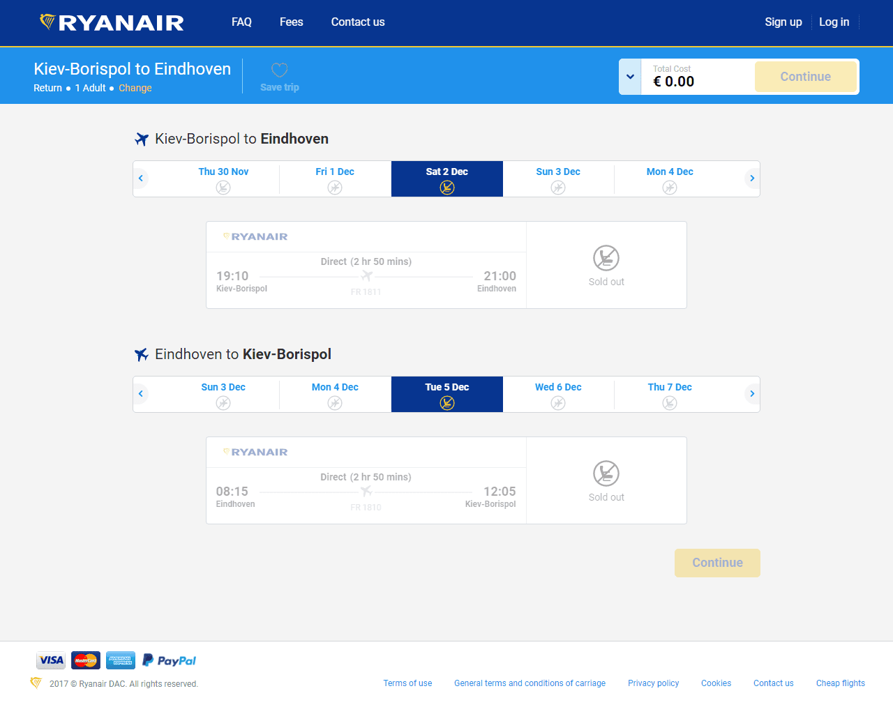 Ryanair призупинив продаж квитків в Україну