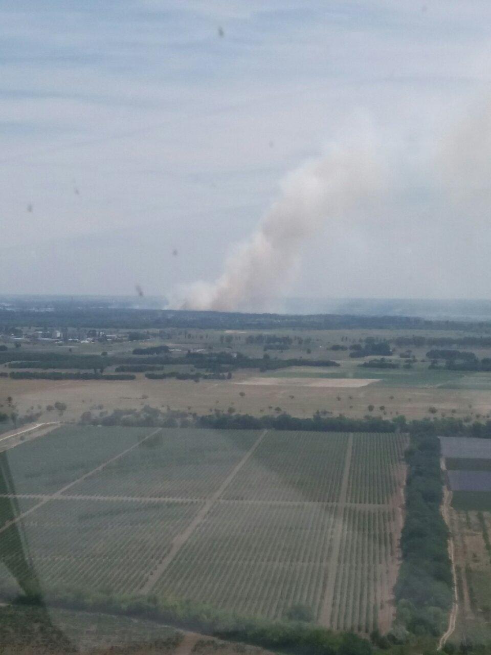 Пожежу на території військового полігону Міноборони загасили за допомогою авіації