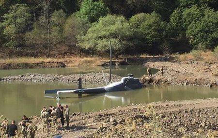 В Грузії впав єдиний вертоліт, який гасив пожежу у Боржомській ущелині (ВІДЕО)