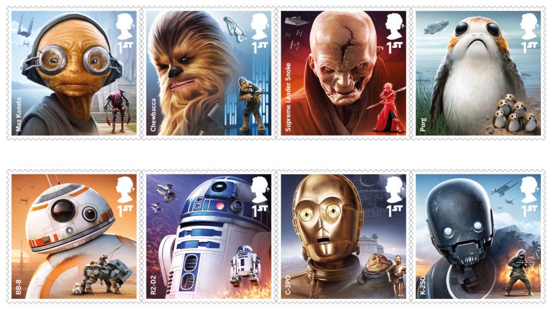 Британська пошта випустила марки на честь виходу фільму «Зоряні війни» (ФОТО)