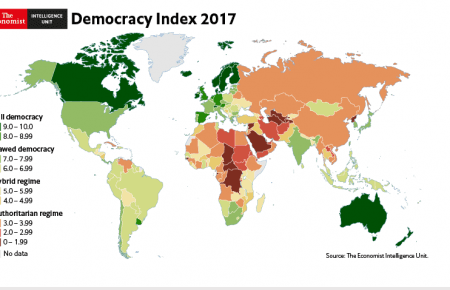 «Індекс демократії»: Україна залишається у групі «перехідних режимів»