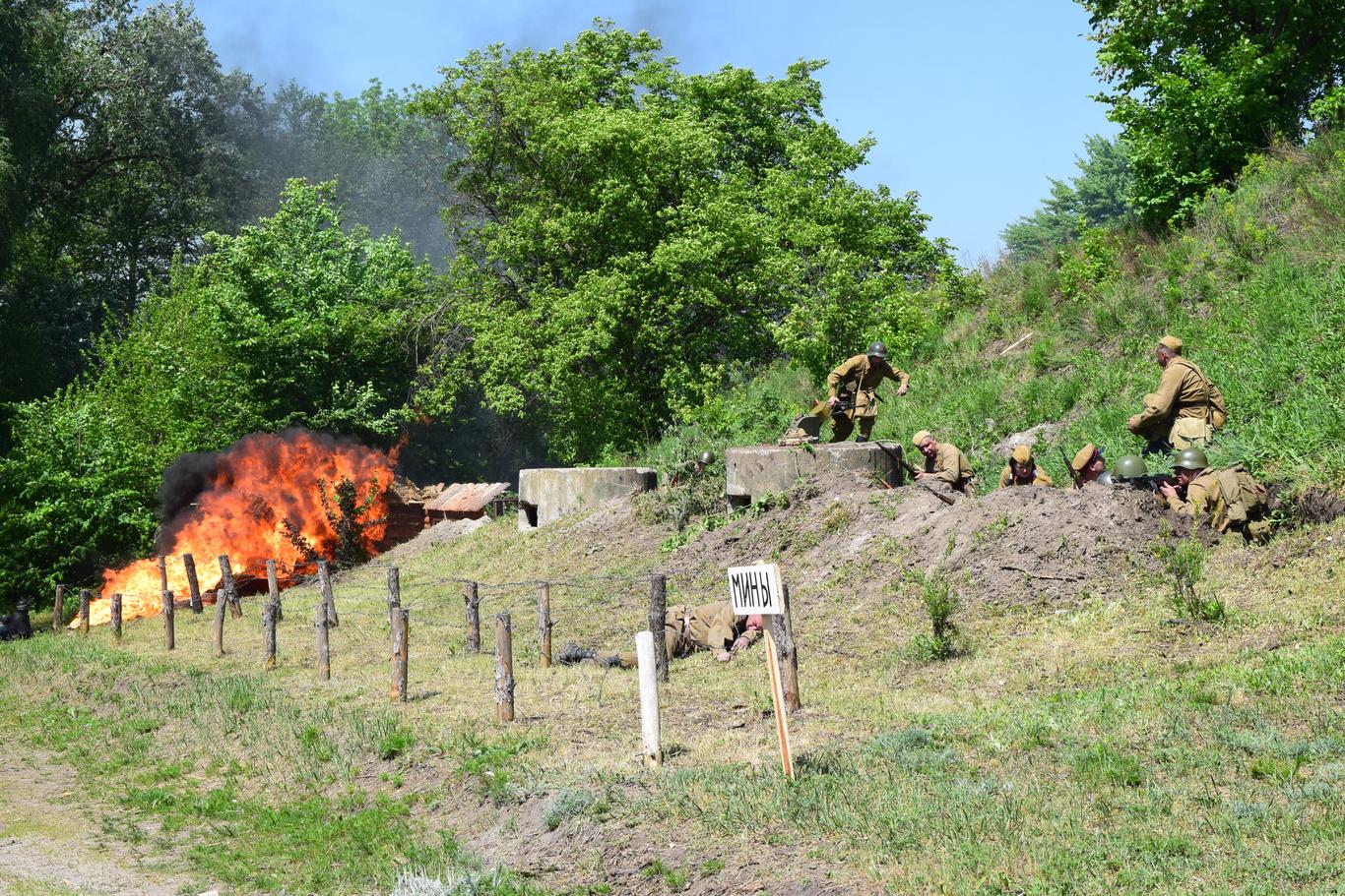 В День пам'яті біля ДОТу під Києвом відтворили події 5 серпня 1941 року (ФОТО, ВІДЕО)