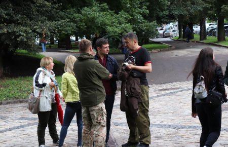 У Львові мітингували учасники АТО: вимагають переглянути розподіл землі в Наварії (ФОТО)