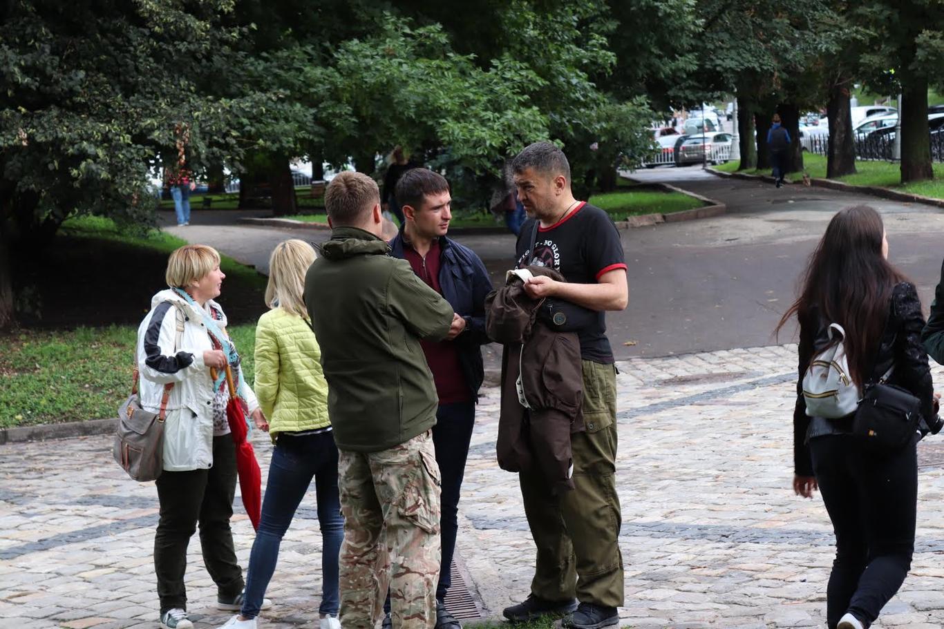 У Львові мітингували учасники АТО: вимагають переглянути розподіл землі в Наварії (ФОТО)