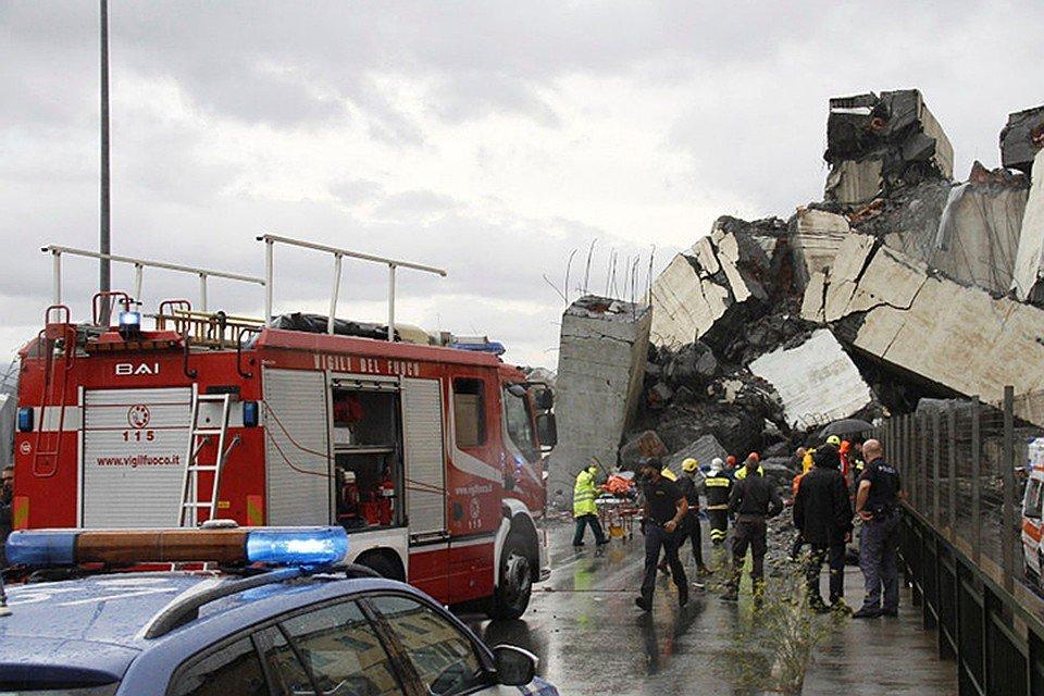 Обвал італійського мосту: двоє українців постраждали