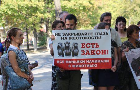 У Маріуполі вимагали покарати чоловіка, який зарізав собаку (ФОТО)