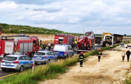 У автобусній аварії в Польщі травмувалися 16 українців