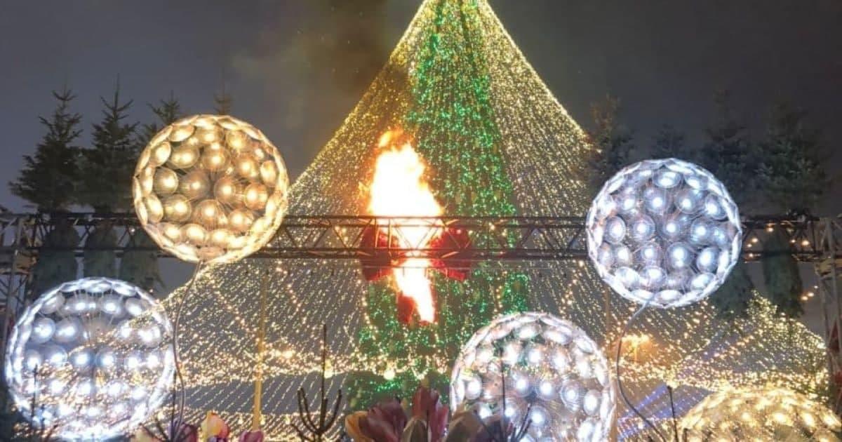 Біля головної ялинки країни загорілась декорація