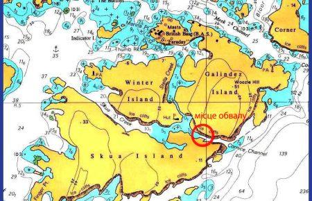 От ледника возле антарктической станции «Академик Вернадский» откололся огромный край льда — НАНЦ (фото)