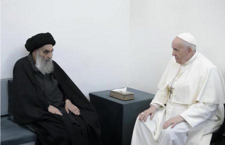 Папа Франциск провів історичну зустріч з вищим шиїтським священнослужителем Іраку