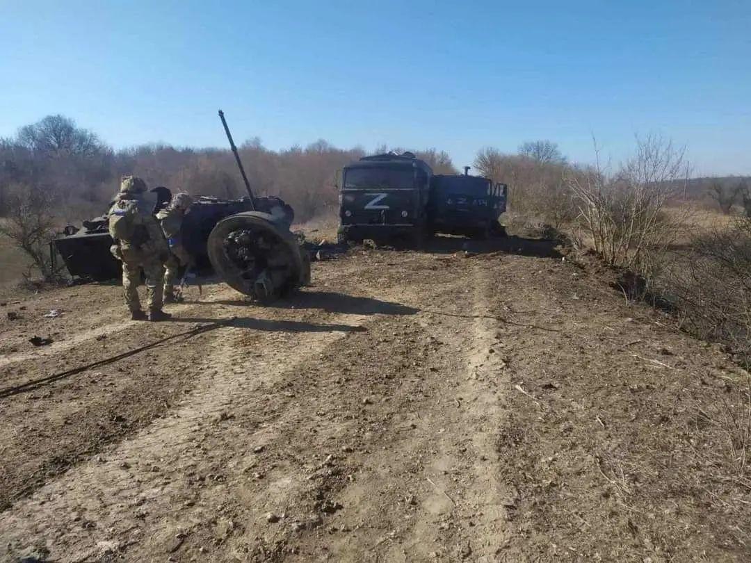 Під Сумами ЗСУ знищили колону російських окупантів