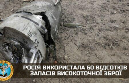 Россия использовала около 60% запасов высокоточного оружия — ГУР