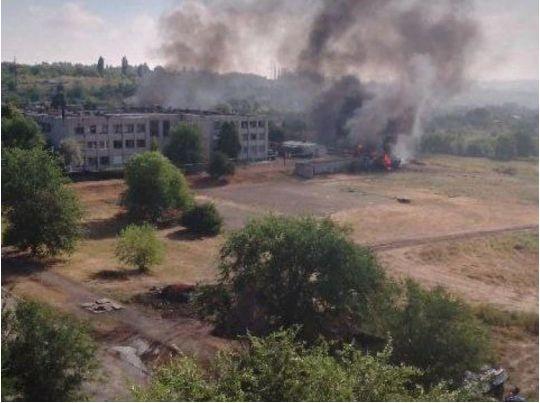 В захваченной воинской части под Мелитополем произошли взрывы