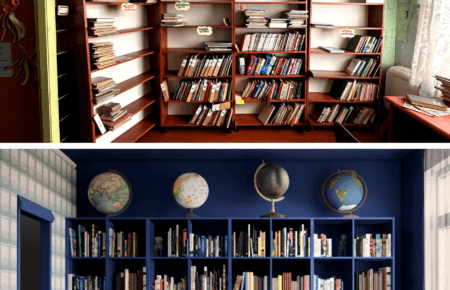 Небайдужі зібрали 300 тис. грн і відновили бібліотеку біля Бородянки, де в окупацію жили російські військові