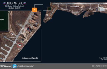 На аеродромі «Бельбек» РФ замінила частину винищувачів намальованими — супутникові знімки