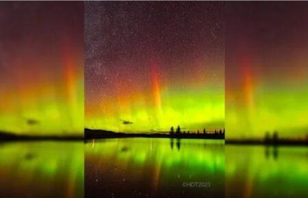 У небі Канади через сонячну бурю зʼявилося рідкісне помаранчеве сяйво