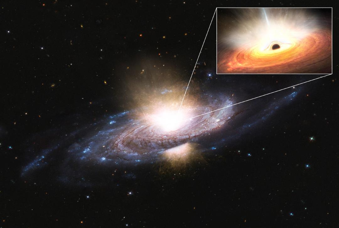 Астрономи виявили ультрашвидкісні пориви вітру чорної діри у галактиці Markarian 817
