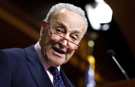 US Senate Majority Leader Chuck Schumer arrives in Ukraine