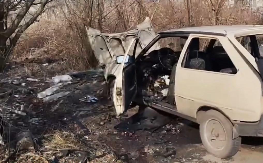 В окупованому Бердянську підірвали автомобіль колаборантки (ВІДЕО)