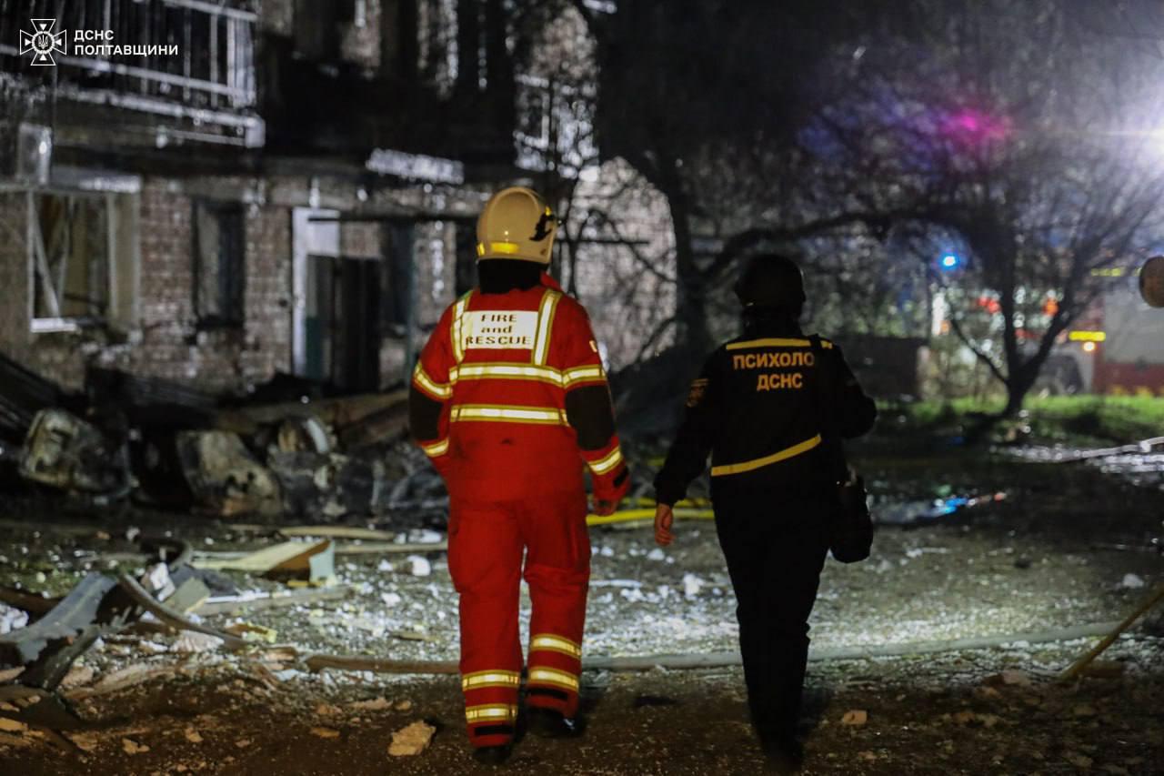 Внаслілок обстрілу Полтавщини одна людина загинула, 10 постраждалих