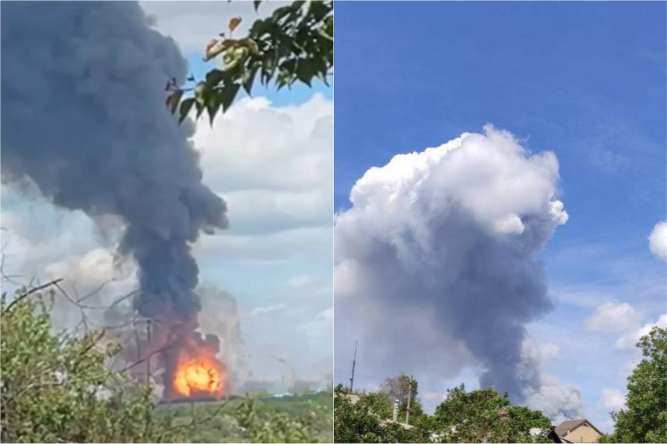 На окупованій Луганщині ЗСУ знищили російський склад боєприпасів (ВІДЕО)