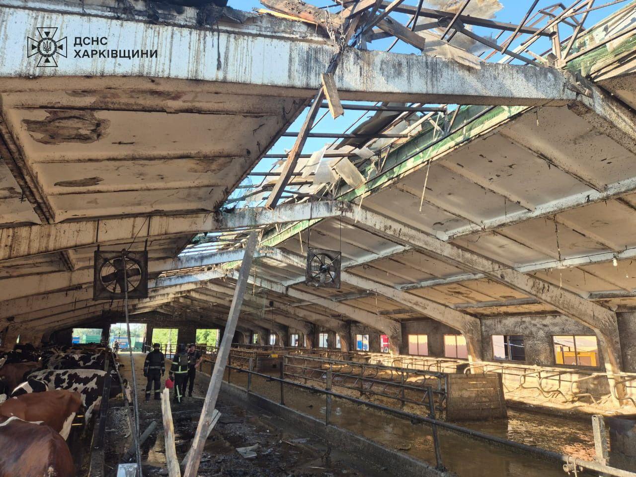 На Харківщині росіяни вранці атакували КАБом сільгосппідприємство