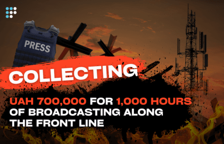 Hromadske Radio collects UAH 700,000 for 1,000 hours of broadcasting along the front line