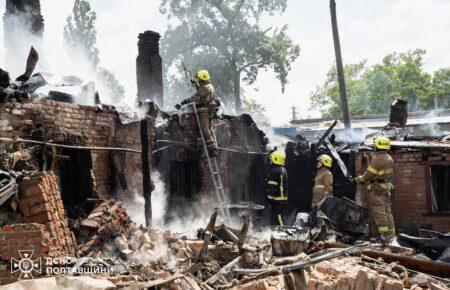 Люди зверталися до лікарень впродовж дня: ДСНС про наслідки атаки на Полтаву