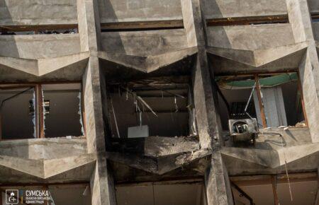 Росіяни атакували площу Незалежності в Сумах, пошкодили будівлю ОВА (ФОТО,ВІДЕО)
