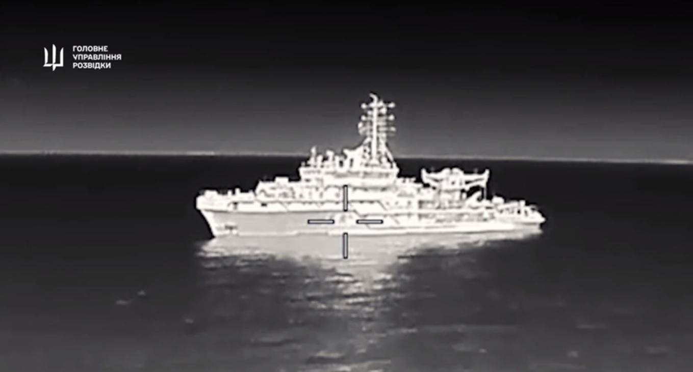 ГУР уразило корабель ЧФ РФ під Новоросійськом, який коштує 60 мільйонів доларів (ВІДЕО)