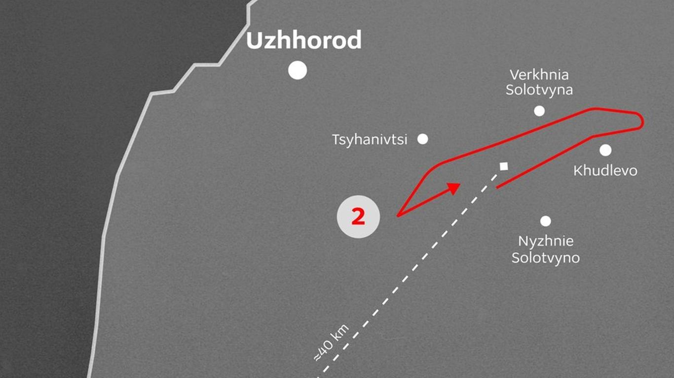 Сибіга опублікував зображення маршруту угорського дрона, який перетнув український кордон