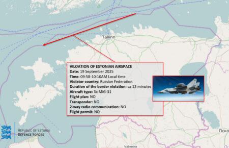 В Естонії показали, як російські винищувачі рухалися над країною