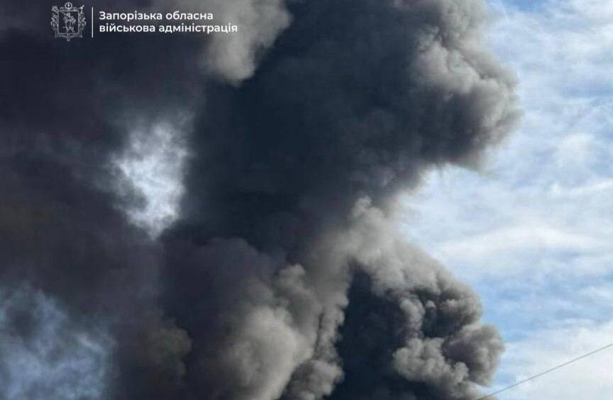 Росіяни атакували територію одного з підприємств Запоріжжя