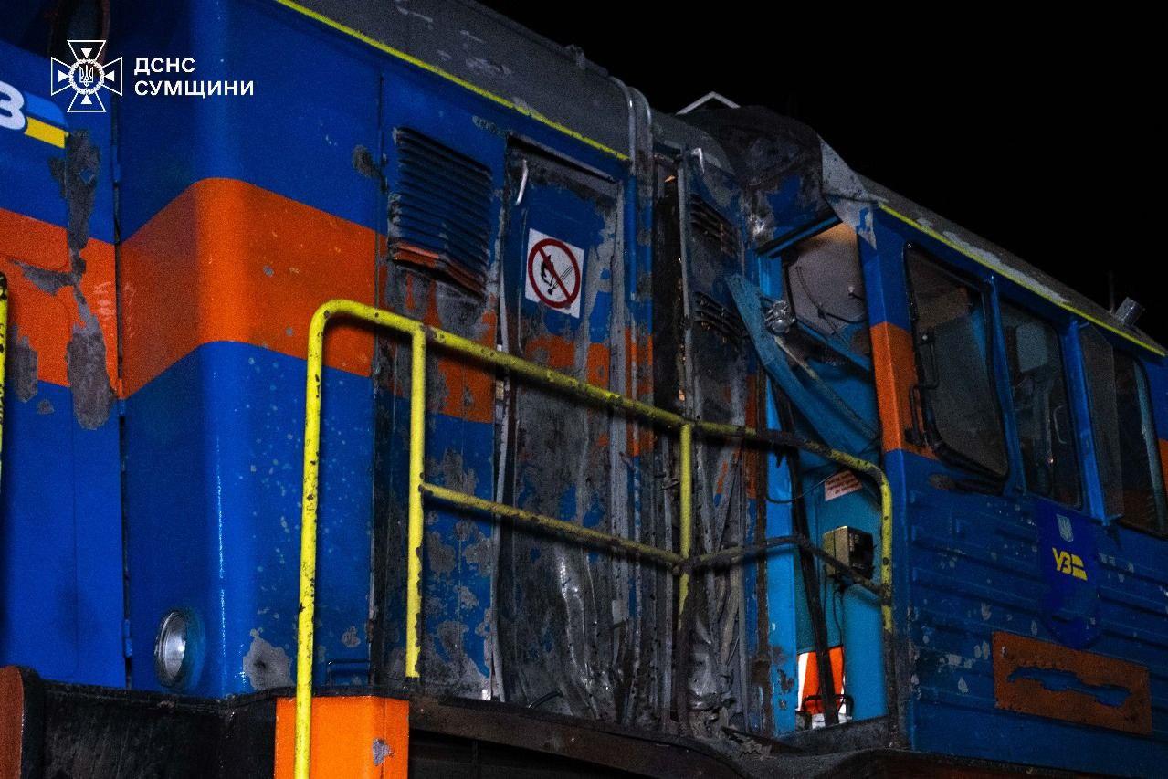 Уночі росіяни атакували залізничну станцію на Сумщині: є поранені