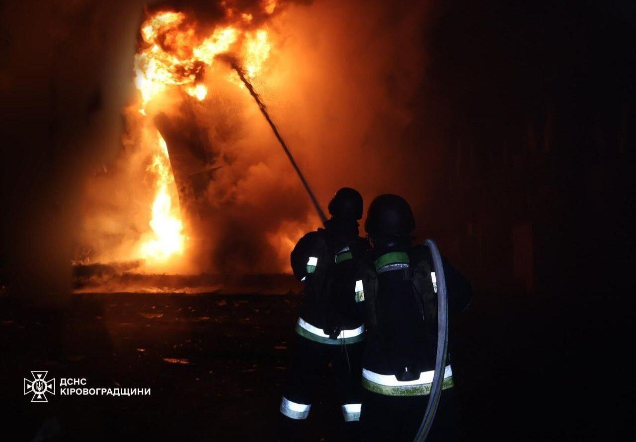 Уночі окупанти атакували обʼєкти критичної інфраструктури на Кіровоградщині