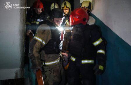 Росія вночі атакувала Полтаву, є загиблий та травмовані, влучання в будинок та виробництво