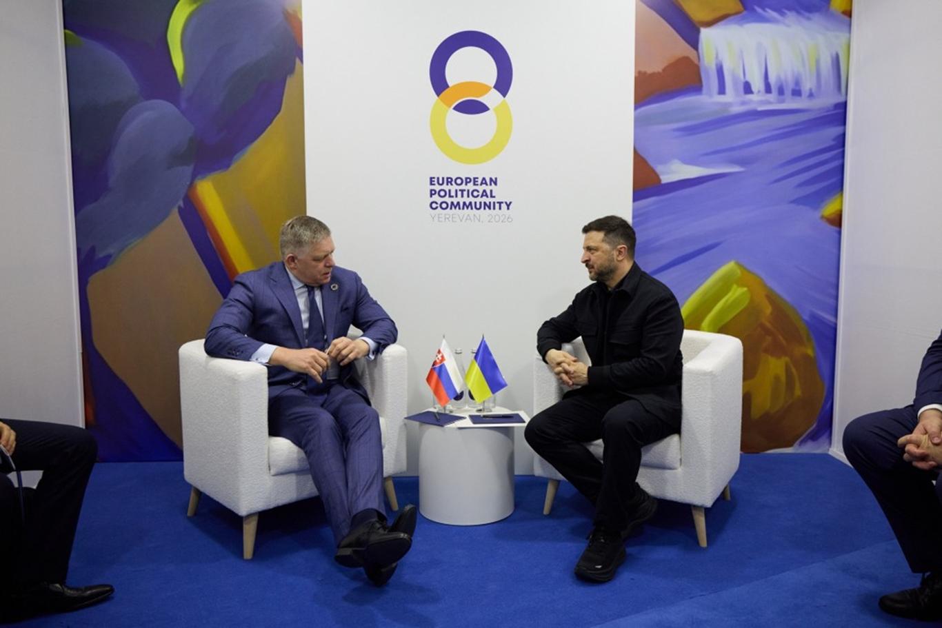 Зеленський зустрівся з прем’єр-міністром Словаччини Робертом Фіцо