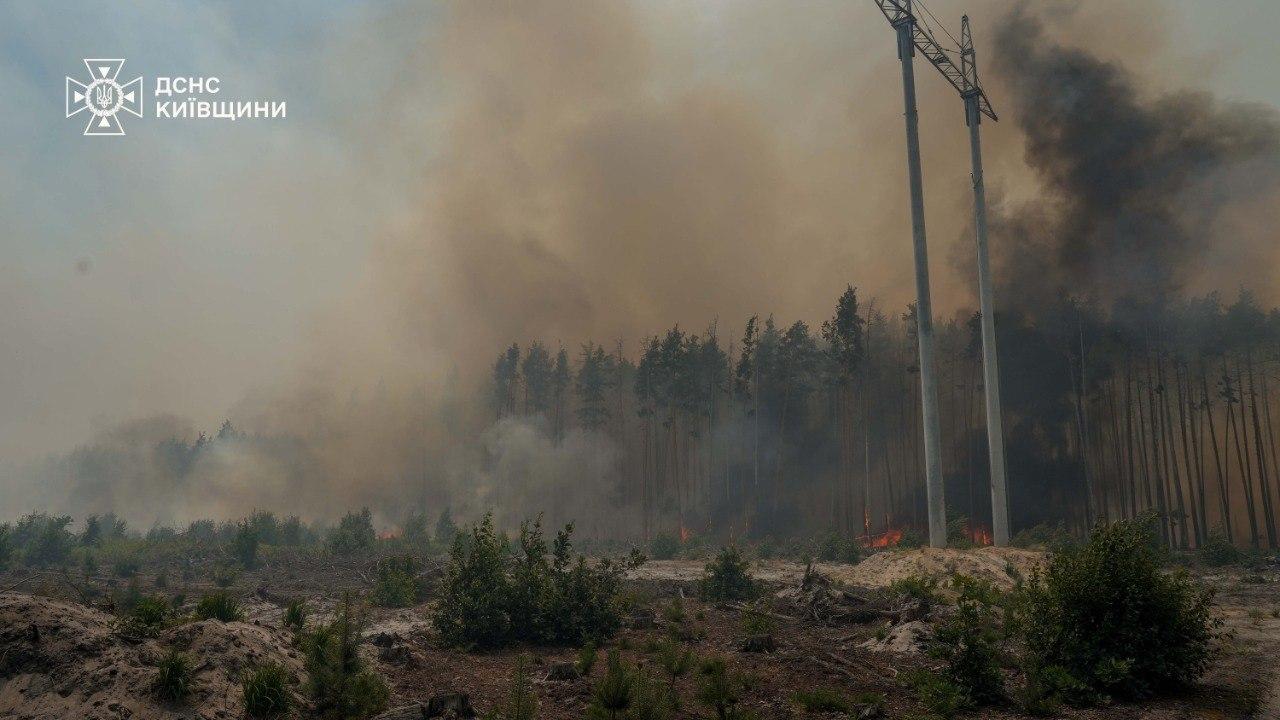 Рятувальники ліквідували загоряння на одній із локацій у Чорнобильській зоні, роботи тривають ще на трьох осередках (ФОТО)