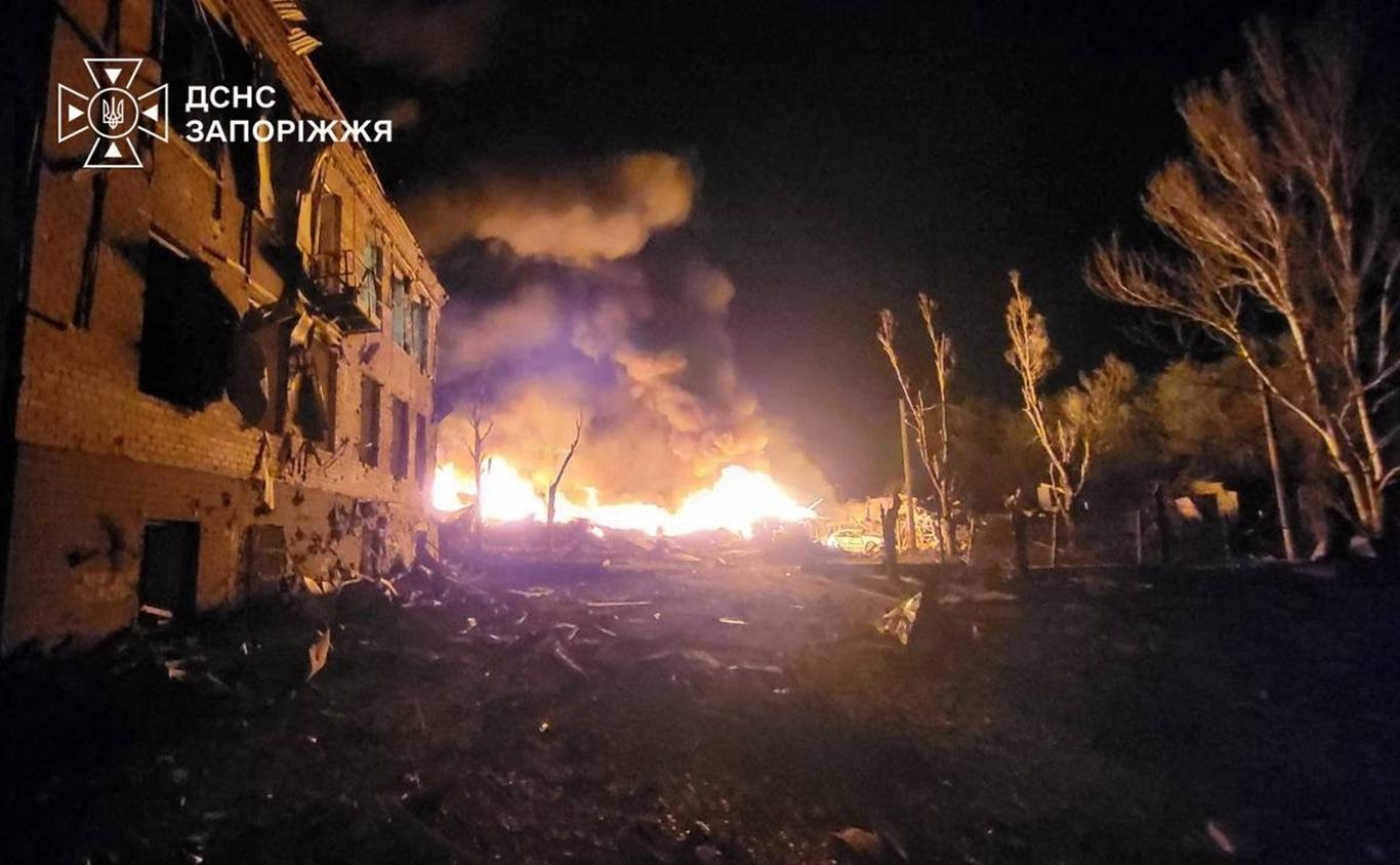 На Запоріжжя вночі одночасно летіли 10 балістичних ракет, 4 КАБи і дрони