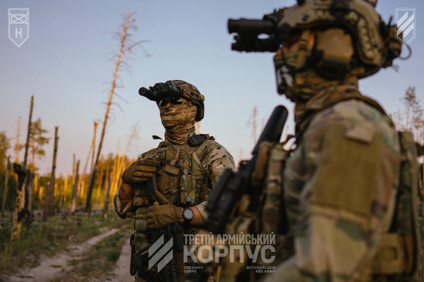 Третій армійський корпус показав удари по цілях РФ на Лиманському напрямку