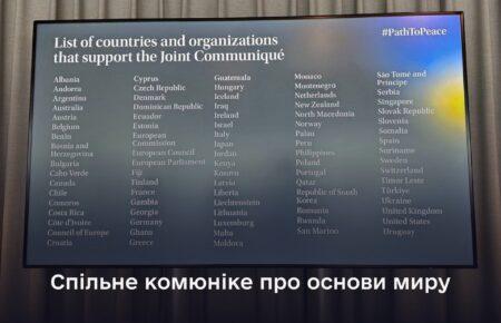 Комюніке Саміти миру: в ОПУ пояснили небажання деяких учасників долучитися до підписання