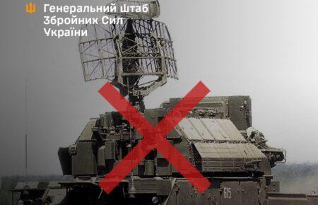 Сили оборони уразили ЗРК «Тор-М1», пункти управління БпЛА та інші військові об’єкти окупантів